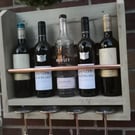 Handmade wall mounted wine gin shelf 