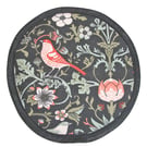 Trivet William Morris Strawberry Thief Mat 8" Pad Dining Pot Stand Surface Saver