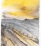 Evening Light. Blank Card. Handpainted Countryside Origial Painting - Image 2