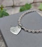 Rose Quartz and Silver Floral Heart Necklace