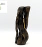 Hand Carved Lozenge shaped 2 tone wood necklace: SKU-N17 - Image 8