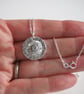 Daisy Pendant, Silver Necklace Pendant, Flower Jewellery, gardener gift - Image 2