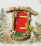 Handcrafted driftwood fairy door.