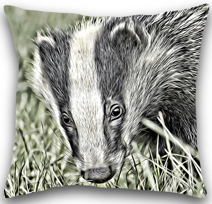 Badger Cushion Badger  Pillow