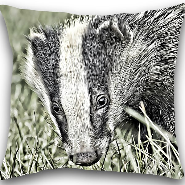 Badger Cushion Badger  Pillow