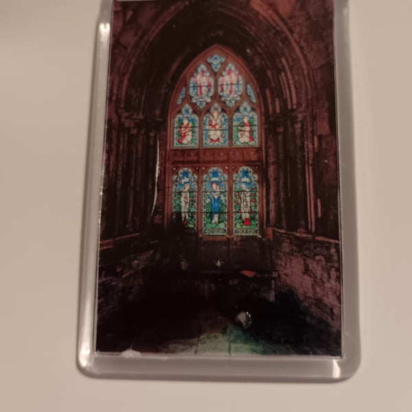 Gloucester Cathedral Stained Glass Window Alcove Photography Fridge Magnet 