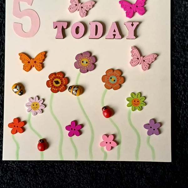Happy 5th birthday card 