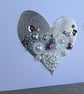 Embellished Heart Silver Wedding Anniversary Card - 25th Anniversary - Image 2