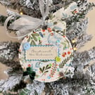 Personalised Mistletoe Foliage Bauble - Christmas At Family Hoop 