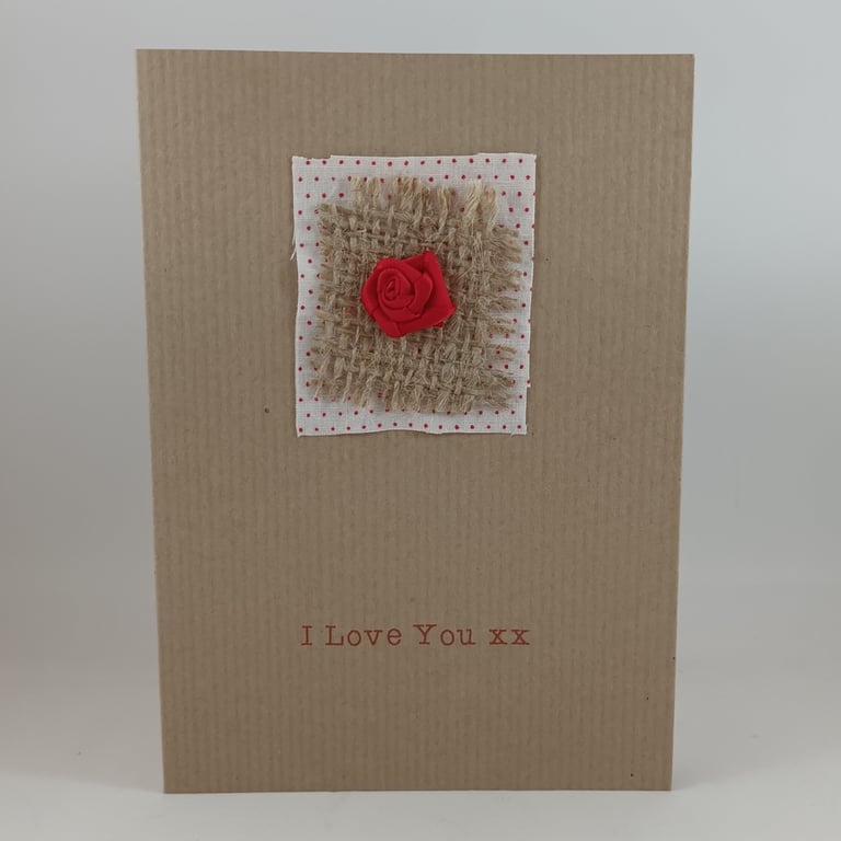Red Rose Always and Forever Anniversary or Valentine Card 
