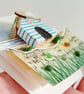 3D Beach Hut Desk Art, Handmade Coastal Watercolour, One-of-a-Kind Seaside Gift - Image 6