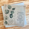 Vintage Botanical Greeting Card. Handmade Parchment Paper Card. Thinking of You