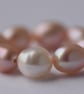 Pale Pink Rice Freshwater Pearl Elastic Ring Band - Natural Pearls - Image 2