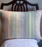 Rosanna cushion: Pastel Pink. Handwoven in Wales - Image 1