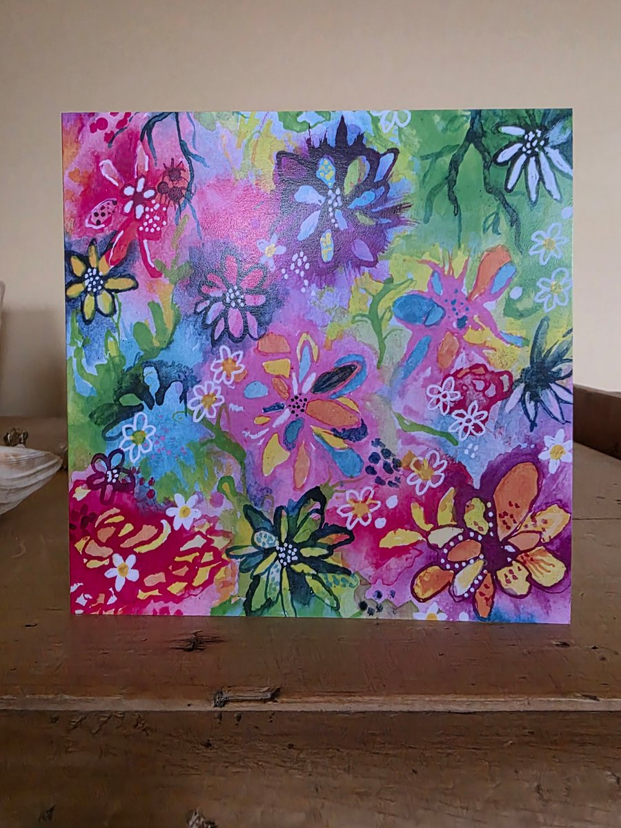 'The power of a flower' greetings card