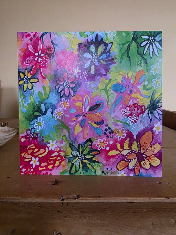 'The power of a flower' greetings card