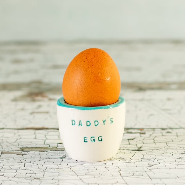 Personalised ceramic egg cup
