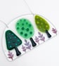 Fused Glass Woodland Hanging 2 - Handmade Glass Suncatcher - Image 2