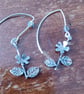 Silver flower earrings - Image 1