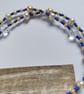 Ceramic Bloom Blue & Gold Floral Necklace - Image 7