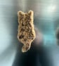 Handmade needle felted cat silhouette fridge magnet - Image 3