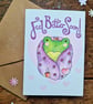 Get well soon card, Feel better soon card, Hug in the post, Frog card - Image 1