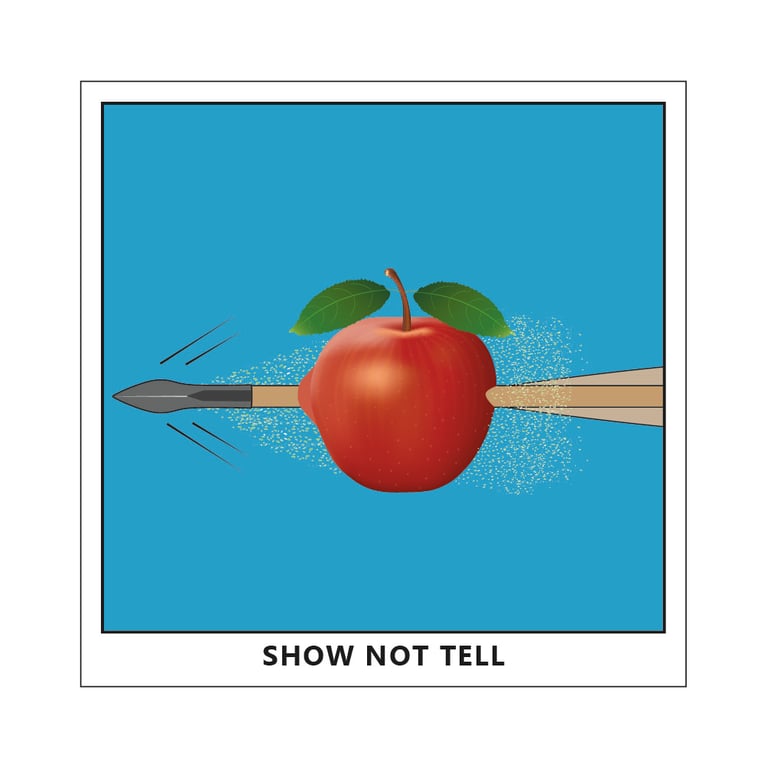 Show Not Tell Postcard
