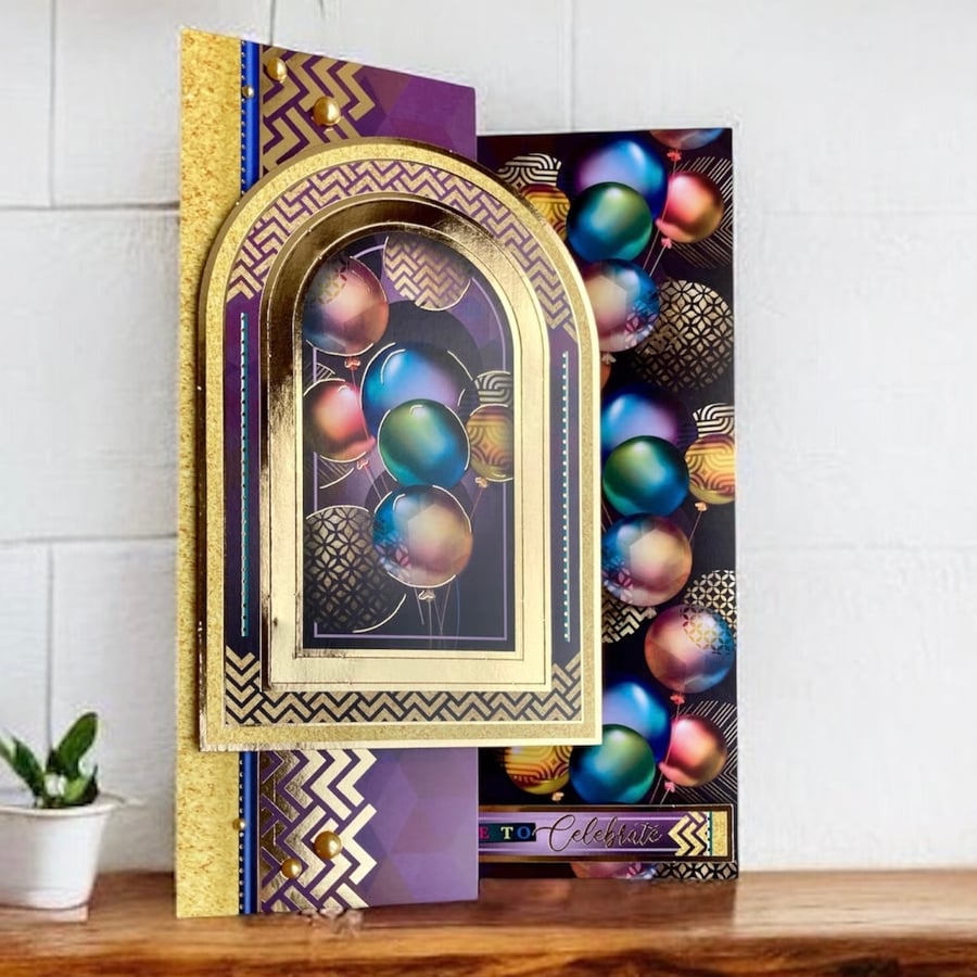 Luxury Zig-Zag  3D Birthday Card – Time to Celebrate