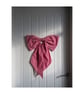 Red & white Ginham oversized bow - Image 4