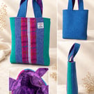 Harris Tweed bespoke one of kind patchwork tote bag