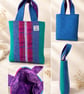 Harris Tweed bespoke one of kind patchwork tote bag