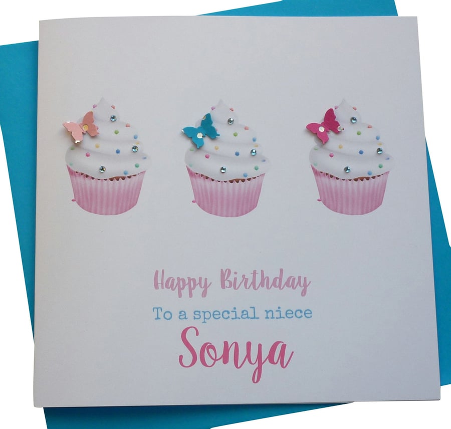 Cupcakes Personalised Birthday Card