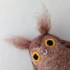 Little long eared Hootie Hoo owl - needle felted creation  by Mish Mash Mosh
