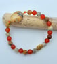 Crazy Lace Agate & Carnelian Bracelet, Birthday, Anniversary, Gifts For Her