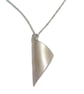 Curved Sterling Silver Triangle Handmade Pendant, Modern Artisan Jewellery - Image 4