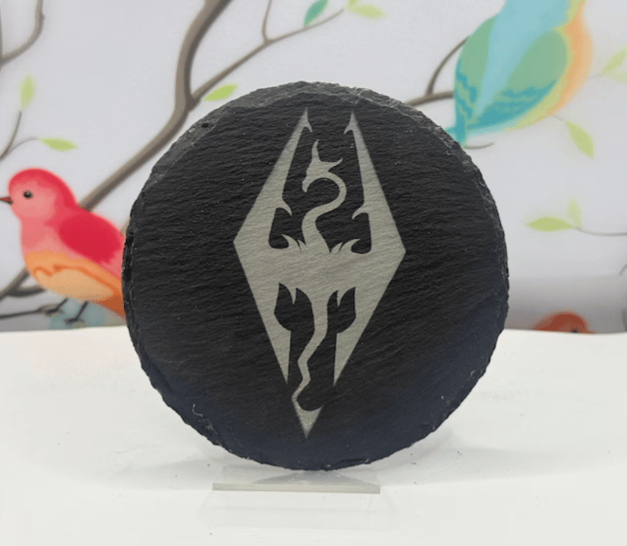Skyrim Laser Etched Coaster
