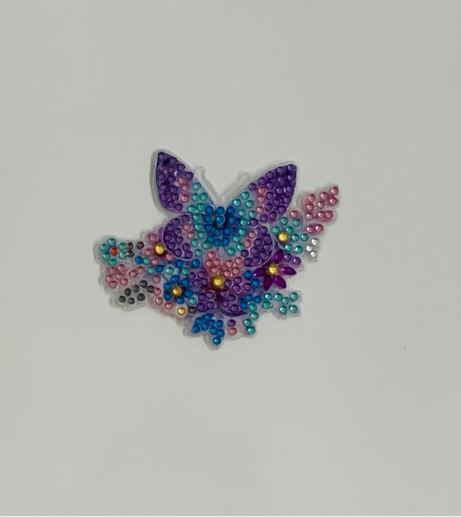 Crystal Art Butterfly Fridge Magnet. Design 6