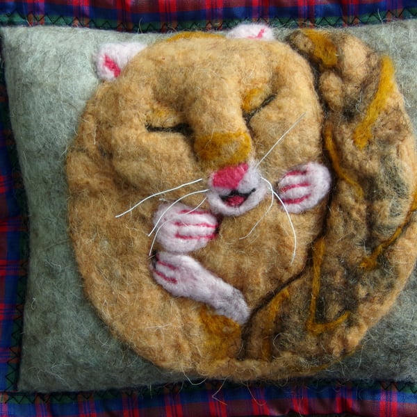 Autumn Snoring Dormouse Cushion