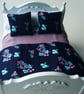 1:12 Scale Heather & Flower Pattern Dolls House Bedding Set - Image 3