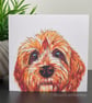 Apricot Cockapoo Card; Birthday, Blank or Personalised for any occasion - Image 6