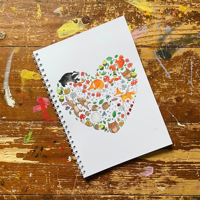 Heart of The Forest - A5 wire bound notebook.