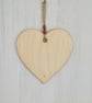 Decoupaged Wooden Hanging Heart 15cm (6 ): Shaped Pebbles design - Image 6