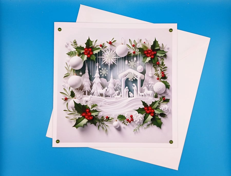 Religious Christmas Card, Large