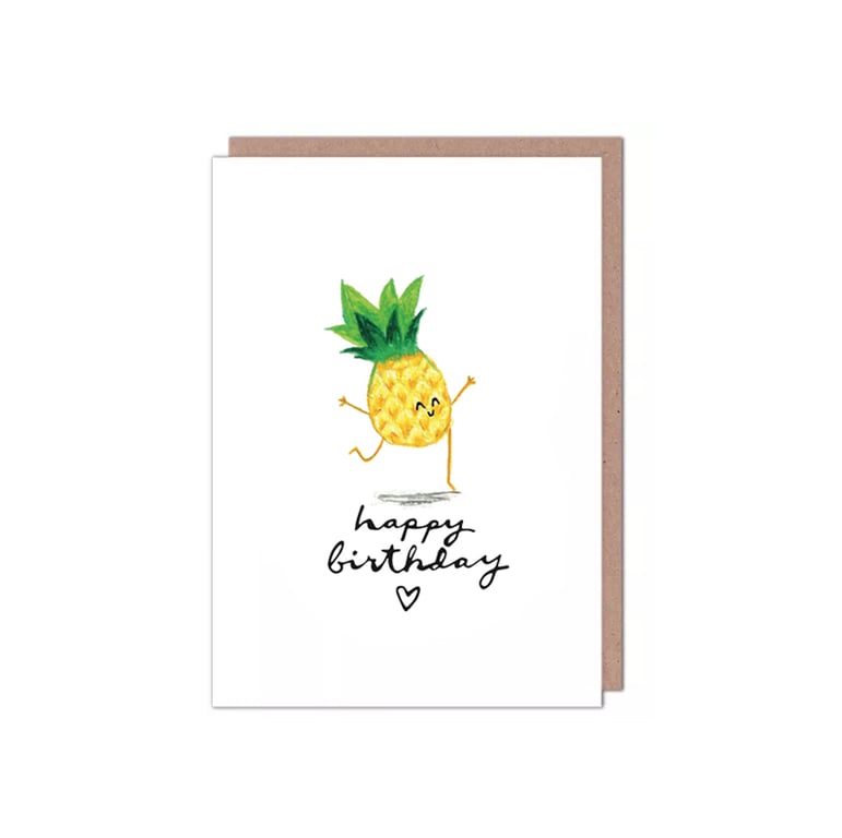 Happy Pineapple Birthday Card
