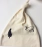 Reindeer  Babies and children organic cotton printed one off knot hat  - Image 2