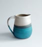 Handmade large jug pitcher in Tiree Sea glaze - Image 1
