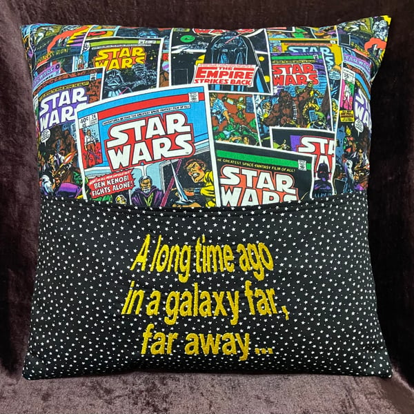 Sci Fi Themed Embroidered Reading Cushion