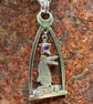 Gazing Hare Pendant with Amethyst Cabochon - Image 3