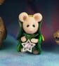 Downland Mouse 'Rosa' with jewelled star OOAK Sculpt