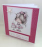 Pretty girl with cake birthday card - Image 6